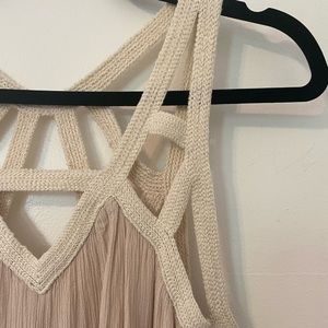 Soft Pink Strappy Beach Dress